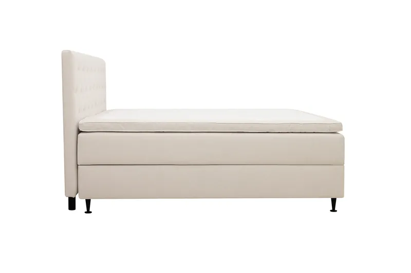 Hilton Plus Täydellinen sänkypaketti säilytystilalla 160x200 cm - Vaalea beige - Huonekalut - Sänky - Jenkkisängyt