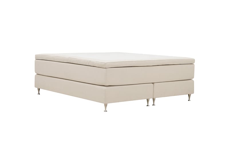 Hilton Premium Jenkkisänky 160x200 cm - Vaaleanbeige Kangas - Huonekalut - Sänky - Jenkkisängyt