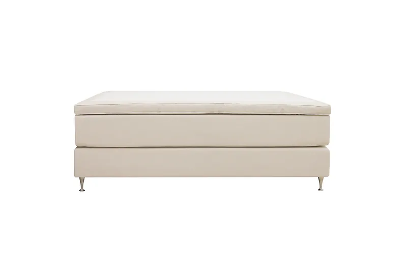 Hilton Premium Jenkkisänky 160x200 cm - Vaaleanbeige Kangas - Huonekalut - Sänky - Jenkkisängyt