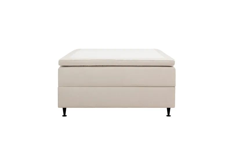 Hilton Plus Jenkkisänky säilytystilalla 140x200 cm, Vaalea beige