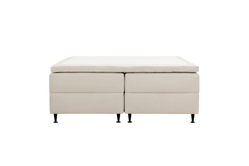 Hilton Plus Jenkkisänky säilytystilalla 180x200 cm, Vaalea beige