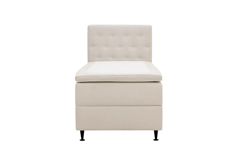 Hilton Plus Täydellinen sänkypaketti säilytystilalla 90x200 cm, Vaalea beige