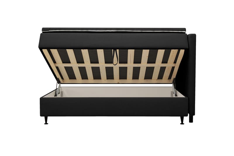 Hilton Plus Täydellinen sänkypaketti säilytystilalla 120x200 cm - Antrasiitti - Huonekalut - Sänky - Yhden hengen sängyt