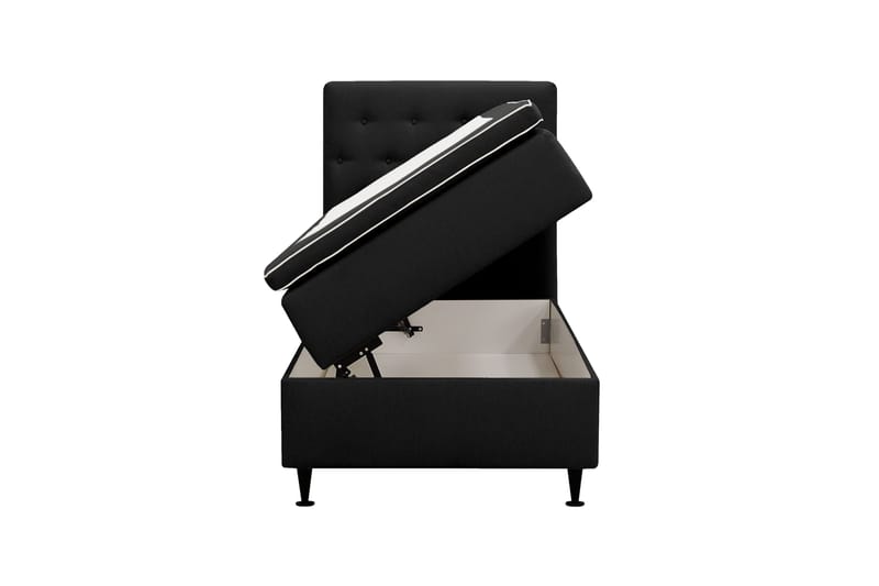 Hilton Plus Täydellinen sänkypaketti säilytystilalla 90x200 cm - Antrasiitti - Huonekalut - Sänky - Yhden hengen sängyt