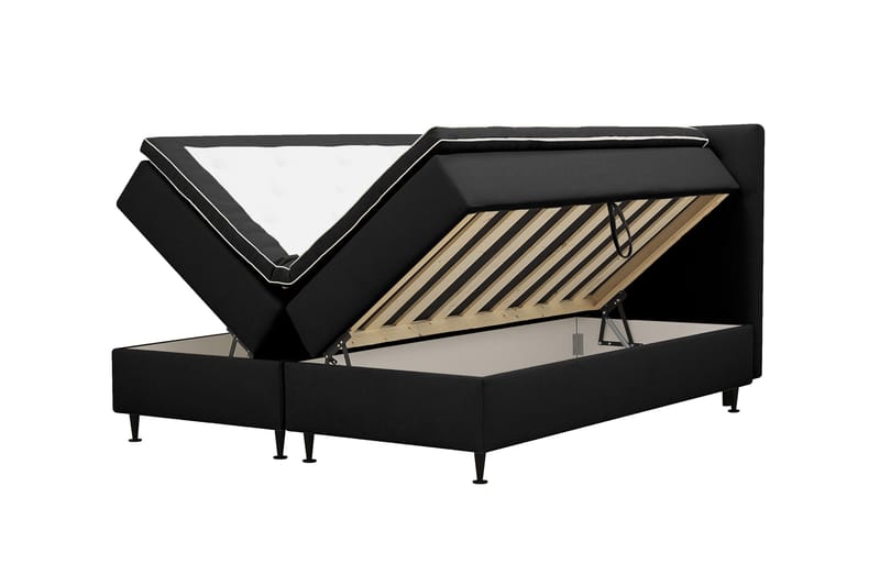 Hilton Plus Täydellinen sänkypaketti säilytystilalla 160x200 cm - Antrasiitti - Huonekalut - Sänky - Jenkkisängyt