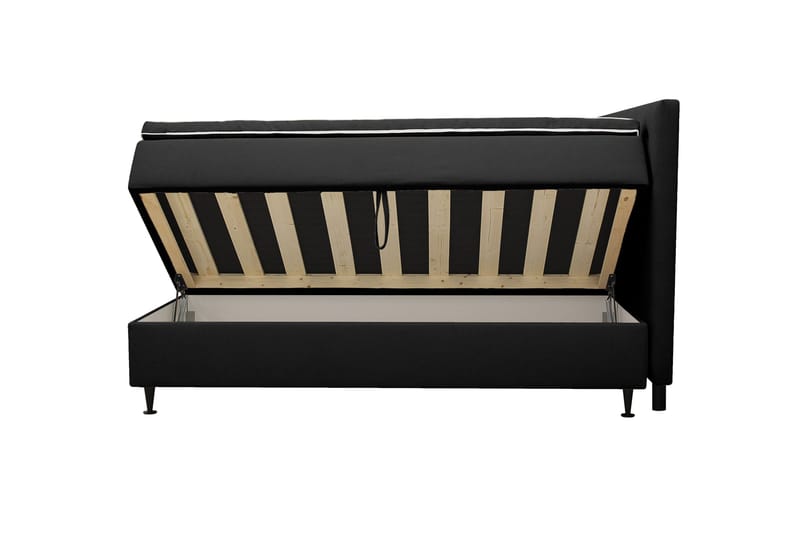 Hilton Plus Täydellinen sänkypaketti säilytystilalla 160x200 cm - Antrasiitti - Huonekalut - Sänky - Jenkkisängyt