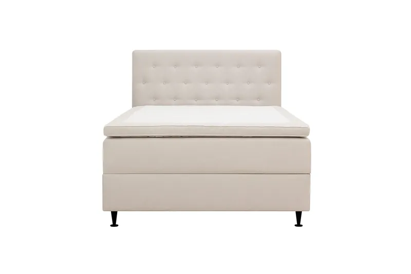 Hilton Plus Täydellinen sänkypaketti säilytystilalla 140x200 cm, Vaalea beige