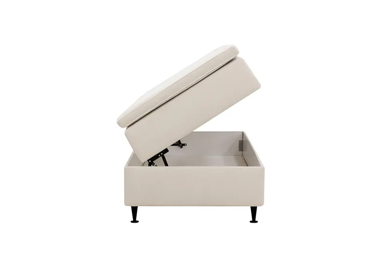 Hilton Plus Jenkkisänky säilytystilalla 90x200 cm - Vaalea beige - Huonekalut - Sänky - Sängyt säilytystilalla