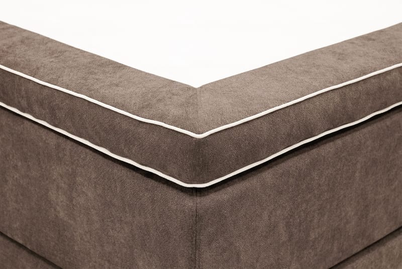 Hilton Premium jenkkisänky 160x200 cm - Ruskea kangas - Huonekalut - Sänky - Parisänky