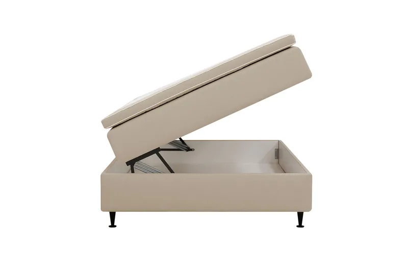 Hilton Plus Jenkkisänky säilytystilalla 140x200 cm - Beige - Huonekalut - Sänky - Yhden hengen sängyt