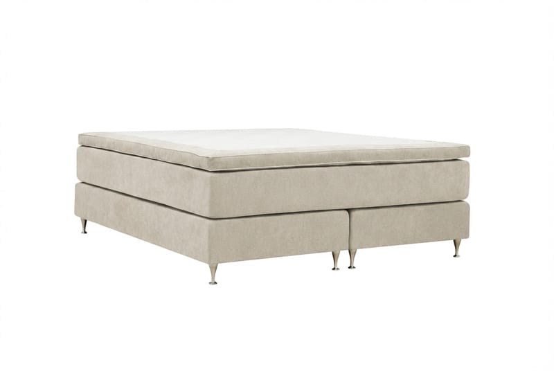 Hilton Premium -jenkkisänky 160x200 cm - Beige kangas - Huonekalut - Sänky - Parisänky