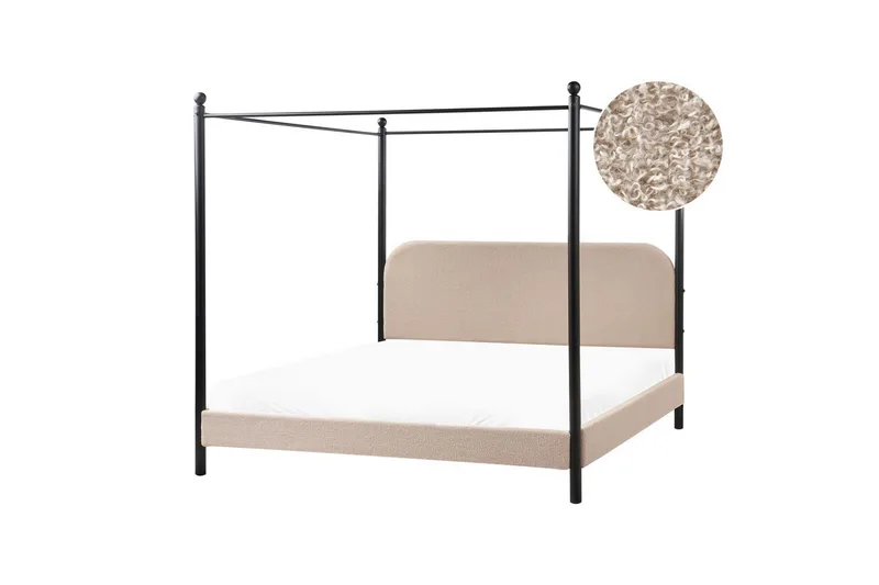 Himmelssäng Beige, Black 180x200 - Huonekalut - Sänky - Katossängyt