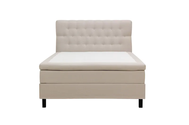HVILA Classic -sänkypaketti 140x200 cm, jenkkisänky timanttikuvioisella sängynpäädyllä, Beige