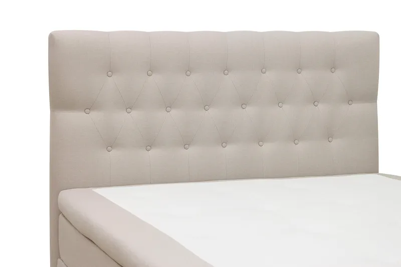 HVILA Classic -sänkypaketti 140x200 cm, jenkkisänky timanttikuvioisella sängynpäädyllä - Beige - Huonekalut - Sänky - Jenkkisängyt