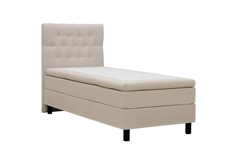 HVILA Classic -sänkypaketti 90x200 cm, jenkkisänky timanttikuvioisella sängynpäädyllä - Beige - Huonekalut - Sänky - Jenkkisängyt