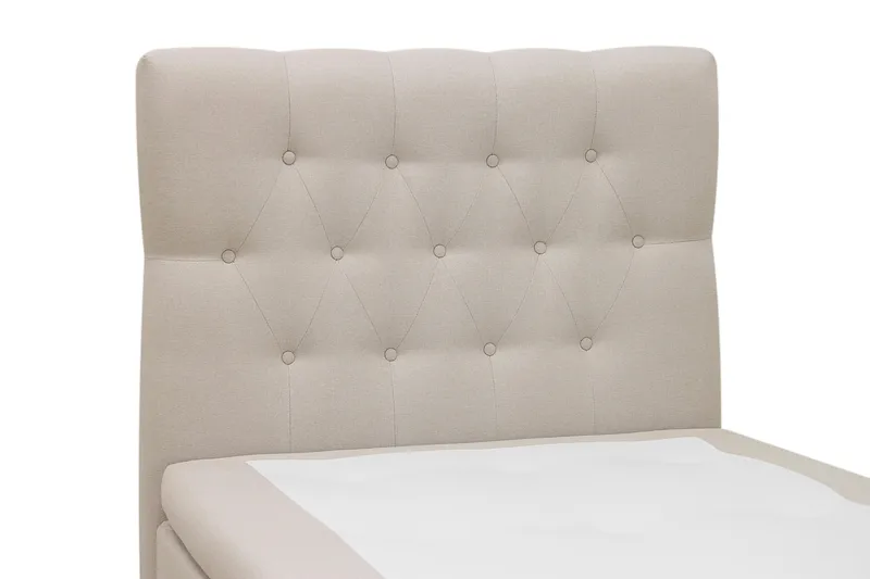 HVILA Classic -sänkypaketti 90x200 cm, jenkkisänky timanttikuvioisella sängynpäädyllä - Beige - Huonekalut - Sänky - Jenkkisängyt