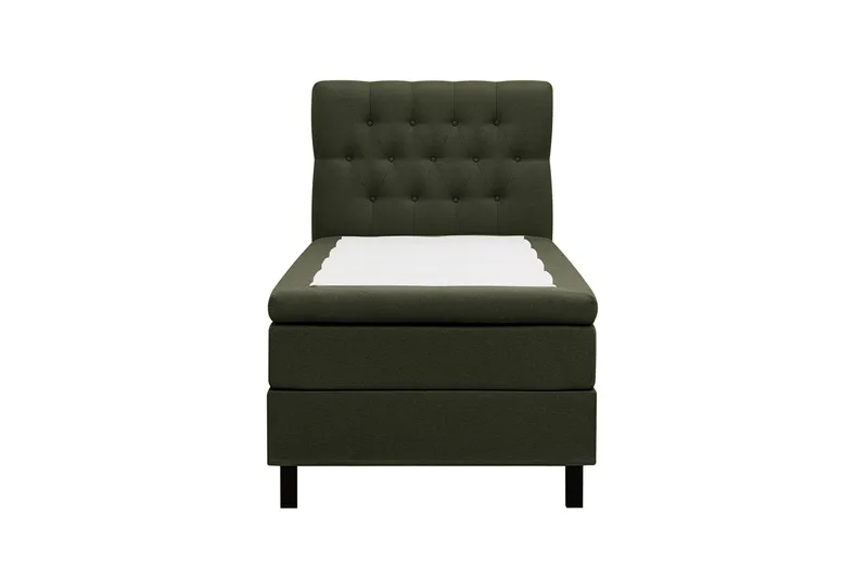 HVILA Classic -sänkypaketti 90x200 cm, jenkkisänky timanttikuvioisella sängynpäädyllä, Vihreä