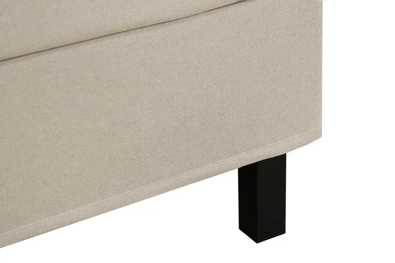 HVILA Classic täydellinen sänkypaketti 160x200 cm, jenkkisänky ruutukuvioidulla sängynpäädyllä - Beige - Huonekalut - Sänky - Parisänky