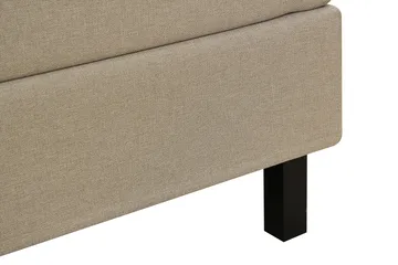 HVILA Classic täydellinen sänkypaketti 160x200 cm, jenkkisänky ruutukuvioidulla sängynpäädyllä - Beige - Huonekalut - Sänky - Jenkkisängyt