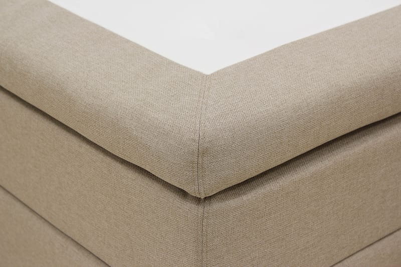 HVILA Classic täydellinen sänkypaketti 160x200 cm, jenkkisänky ruutukuvioidulla sängynpäädyllä - Beige - Huonekalut - Sänky - Jenkkisängyt
