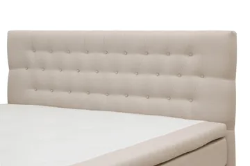 HVILA Classic täydellinen sänkypaketti 160x200 cm, jenkkisänky timanttikuvioidulla sängynpäädyllä - Beige - Huonekalut - Sänky - Jenkkisängyt