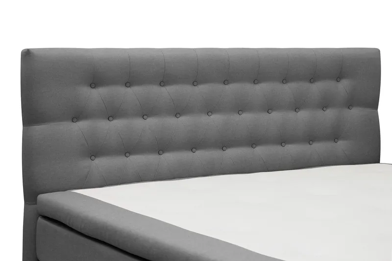 HVILA Classic täydellinen sänkypaketti 160x200 cm, jenkkisänky timanttikuvioidulla sängynpäädyllä - Harmaa - Huonekalut - Sänky - Jenkkisängyt