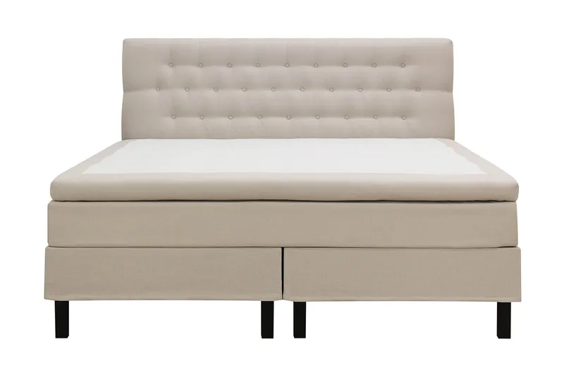 HVILA Classic täydellinen sänkypaketti 180x200 cm, jenkkisänky timanttikuvioidulla sängynpäädyllä, Beige