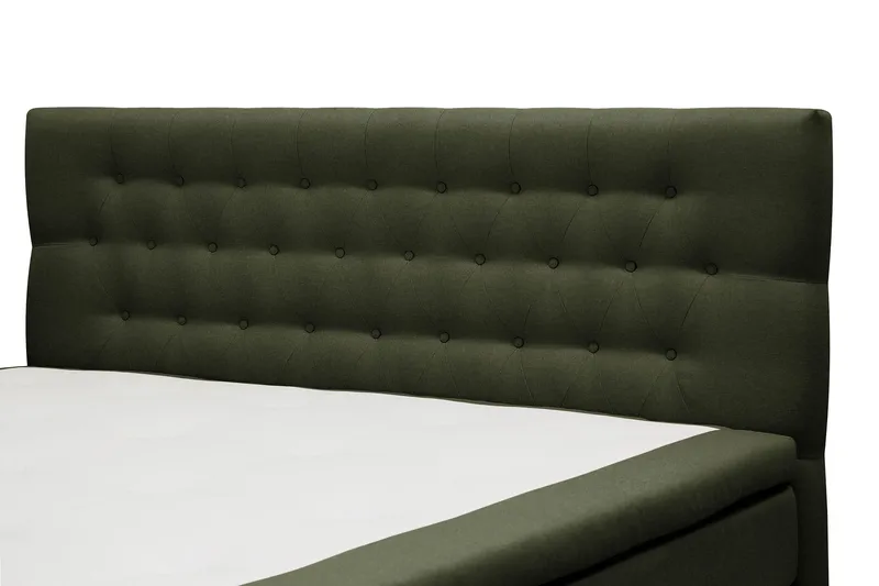 HVILA Classic täydellinen sänkypaketti 180x200 cm, jenkkisänky timanttikuvioidulla sängynpäädyllä - Vihreä - Huonekalut - Sänky - Jenkkisängyt