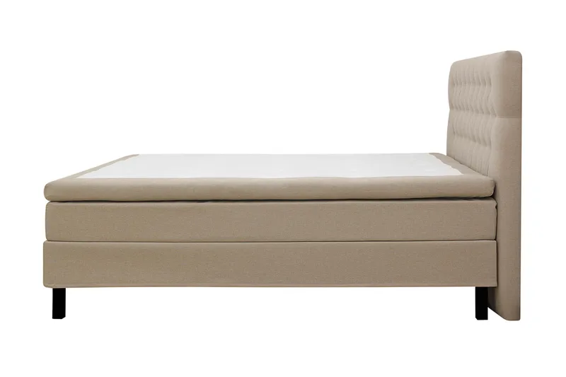 HVILA Classic täydellinen sänkypaketti 180x200 cm Jenkkisänky timanttikuvioidulla sängynpäädyllä - Beige - Huonekalut - Sänky - Jenkkisängyt