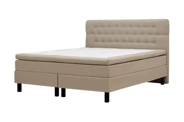 HVILA Classic täydellinen sänkypaketti 180x200 cm Jenkkisänky timanttikuvioidulla sängynpäädyllä - Beige - Huonekalut - Sänky - Jenkkisängyt