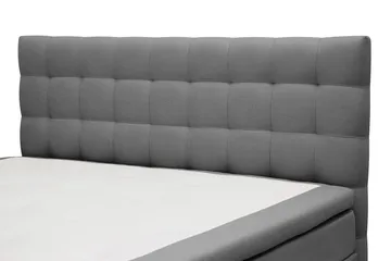 HVILA Classic -täydellinen sänkypaketti: 180x200 cm:n jenkkisänky ruututikkauksellisella sängynpäädyllä - Harmaa - Huonekalut - Sänky - Jenkkisängyt