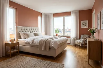 HVILA Lyx täydellinen sänkypaketti 180x200 cm, kontinentaalisänky napitetulla chenille-sängynpäädyllä - Beige - Huonekalut - Sänky - Jenkkisängyt