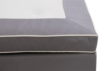 HVILA Lyx täydellinen sänkypaketti 180x200 cm, kontinentaalisänky napitetulla samettisängynpäädyllä - Harmaa - Huonekalut - Sänky - Jenkkisängyt