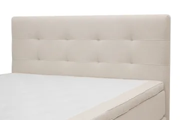 HVILA Premium Täydellinen Sänkypaketti 180x200 cm Kontinenttisänky sängynpäädyllä - Vaaleanbeige bouclé - Huonekalut - Sänky - Jenkkisängyt