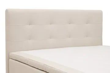 HVILA Premium Täydellinen Sänkypaketti 160x200 cm Kontinenttisänky sängynpäädyllä - Vaaleanbeige kangas - Huonekalut - Sänky - Jenkkisängyt
