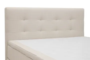 HVILA Premium Täydellinen Sänkypaketti 180x200 cm Kontinenttisänky sängynpäädyllä - Vaaleanbeige bouclé - Huonekalut - Sänky - Jenkkisängyt