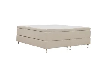 HVILA Premium Jenkkisänky 180x200 cm - Vaaleanbeige bouclé - Huonekalut - Sänky - Jenkkisängyt