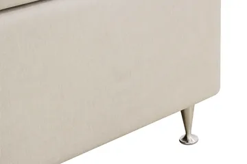 HVILA Premium Täydellinen Sänkypaketti 160x200 cm Kontinenttisänky sängynpäädyllä - Vaaleanbeige kangas - Huonekalut - Sänky - Jenkkisängyt