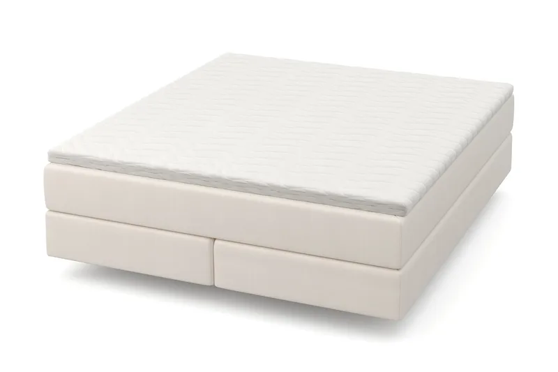 HVILA Premium -jenkkisänky 180x200 cm kelluvalla efektillä, sis. petauspatja polyeteerivaahtoa pehmeä/keskikova, pestävä päällinen - Pehmeä/keskikova - Huonekalut - Sänky - Runkopatjasängyt
