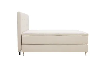 HVILA Premium Täydellinen Sänkypaketti 160x200 cm Kontinenttisänky sängynpäädyllä - Vaaleanbeige kangas - Huonekalut - Sänky - Jenkkisängyt