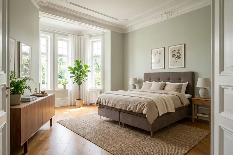 HVILA Premium täydellinen sänkypaketti 160x200 cm, kontinenttisänky sängynpäädyllä - Ruskea kangas - Huonekalut - Sänky - Jenkkisängyt