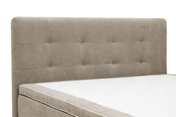 HVILA Premium täydellinen sänkypaketti 160x200 cm, kontinenttisänky sängynpäädyllä - Vaaleanruskea kangas - Huonekalut - Sänky - Jenkkisängyt