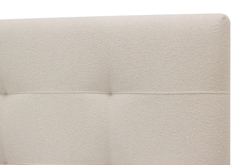HVILA Premium Täydellinen Sänkypaketti 160x200 cm Kontinenttisänky sängynpäädyllä - Vaaleanbeige bouclé - Huonekalut - Sänky - Jenkkisängyt
