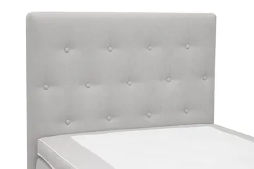 HVILA Plus Täydellinen Sänkypaketti – Jenkkisänky 90x200 cm Kankaalla Verhoiltuna Säilytystilalla, Sängynpääty + Petauspatja Keskikovalla Kovuusasteella - Harmaa - Huonekalut - Sänky - Sänkypaketti