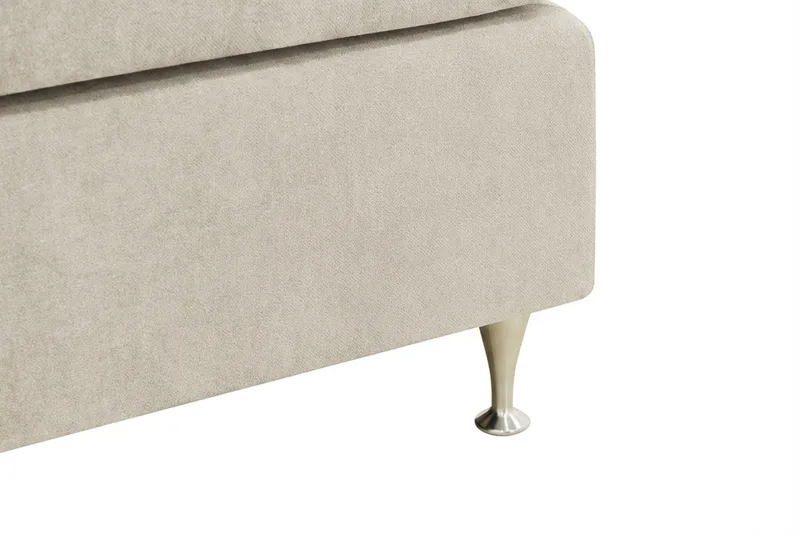 HVILA Premium täydellinen sänkypaketti 160x200 cm, kontinenttisänky sängynpäädyllä - Beige kangas - Huonekalut - Sänky - Jenkkisängyt