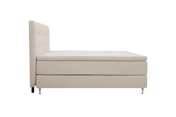 HVILA Premium Täydellinen Sänkypaketti 180x200 cm Kontinenttisänky sängynpäädyllä - Vaaleanbeige bouclé - Huonekalut - Sänky - Jenkkisängyt