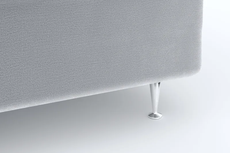 Faylor Lyx Velvet Sänkypaketti 180x200 - Vaaleanharmaa - Huonekalut - Sänky - Jenkkisängyt