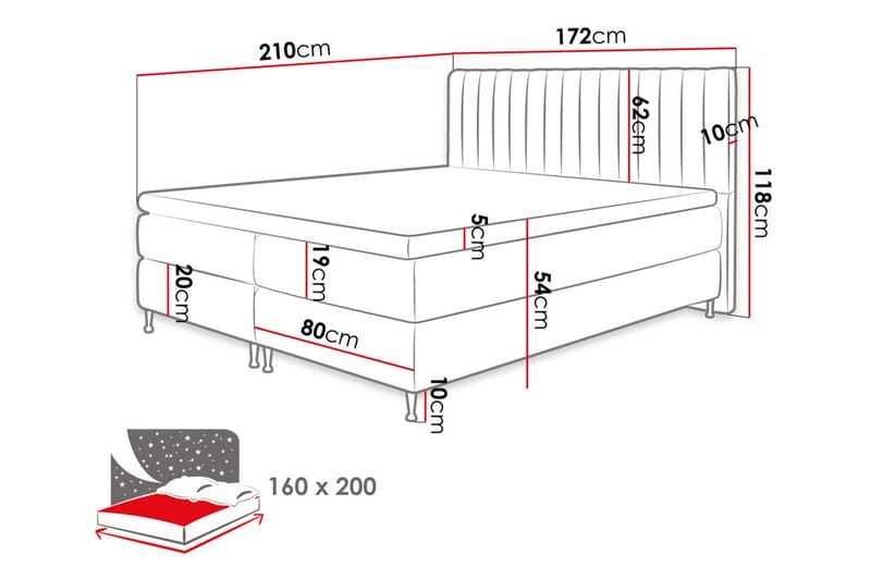 Jenkkisänky 118x210 cm - Huonekalut - Sänky - Jenkkisängyt