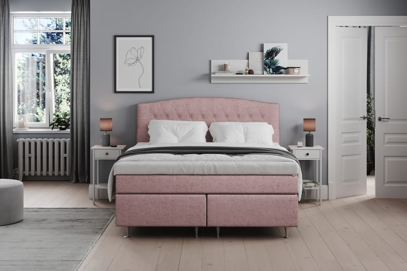 Jenkkisänky Abelie 160x200 Kova - Roosa - Huonekalut - Sänky - Jenkkisängyt