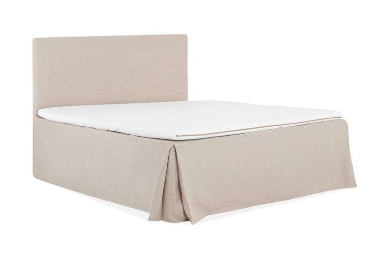 Jenkkisänky Avril 160x200 ilman päätyä - Beige - Huonekalut - Sänky - Jenkkisängyt